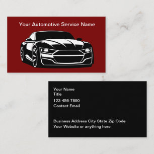 Plantilla de diseño de tarjetas de empresa de auto