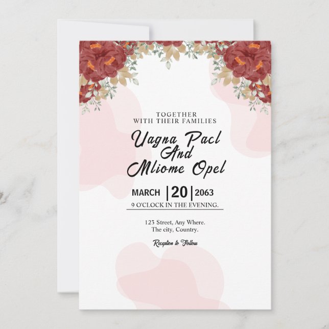 Plantilla de diseño de tarjetas de flores de fanta (Anverso)