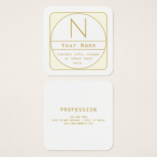 Plantilla de diseño retro-moderno editable Gold & 