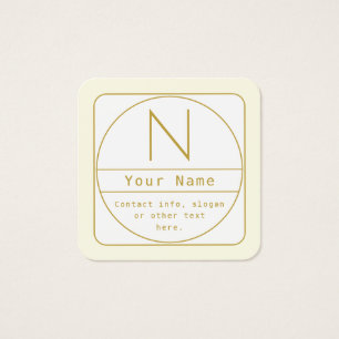 Plantilla de diseño retro-moderno editable Gold &