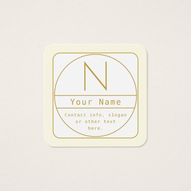 Plantilla de diseño retro-moderno editable Gold &  (Anverso)