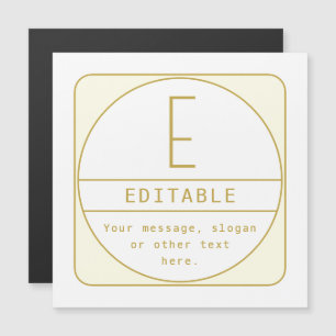 Plantilla de diseño retro-moderno editable oro y b