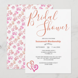 Plantilla de ducha de novias de Naranja rosado vin