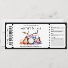 Plantilla de entrada de conciertos de sorpresa