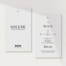 Plantilla de etiqueta colgante para ropa minimalis