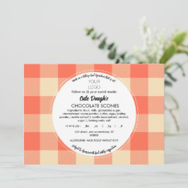 Plantilla de etiqueta de alimentos para uso domést