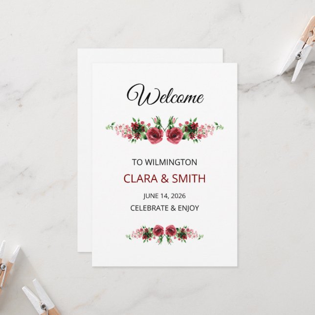 Plantilla de etiqueta de cesta de boda  (Anverso/Reverso In Situ)