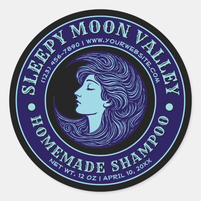 Plantilla de etiqueta de champú casera (Anverso)