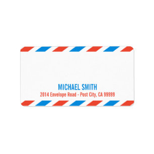 Plantilla de etiqueta de correo aéreo