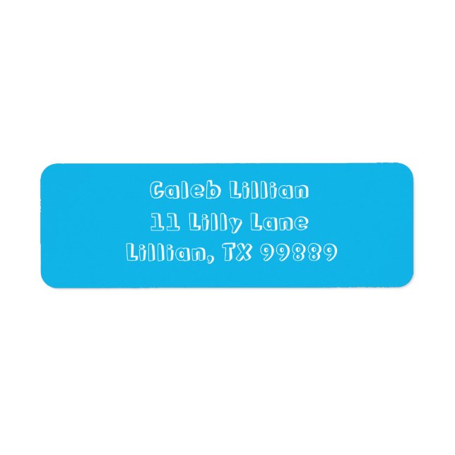 Plantilla de etiqueta de dirección azul del Fiesta (Frente)