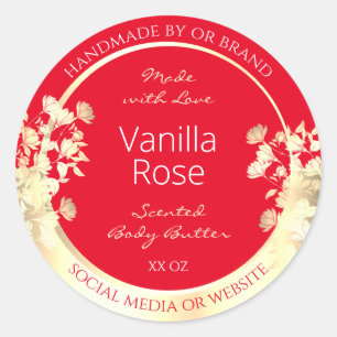 Plantilla de etiqueta de embalaje de productos flo