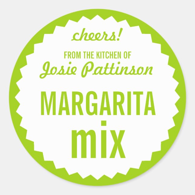 Plantilla de etiqueta de frasco Margarita Mix (Anverso)