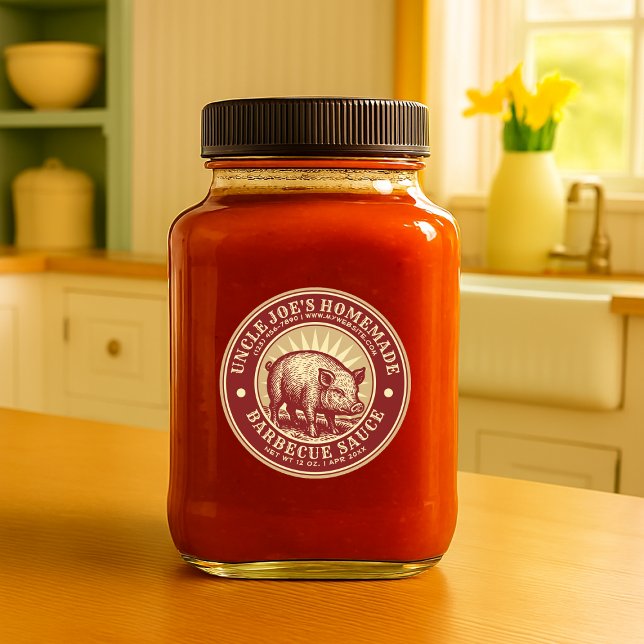 Plantilla de etiqueta de garganta de salsa de barb (Subido por el creador)