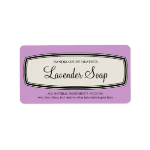 Plantilla de etiqueta de jabón artesanal de bordes