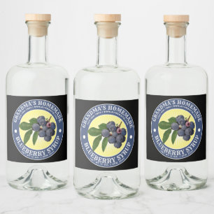 Plantilla de etiqueta de jarabe de arándano de ará