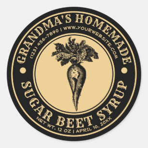 Plantilla de etiqueta de jarabe de remolacha azuca