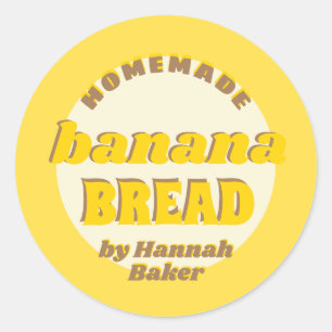 Plantilla de etiqueta de pan de banano casero