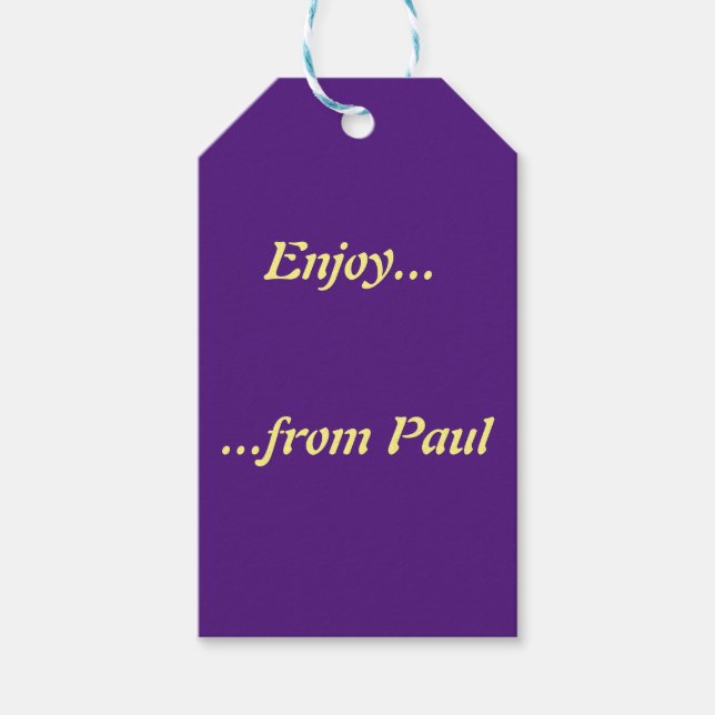 Plantilla de etiqueta de regalo (Anverso)