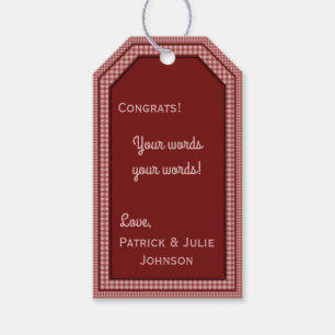 PLANTILLA DE ETIQUETA DE REGALO/GIFT Gingham-HANG