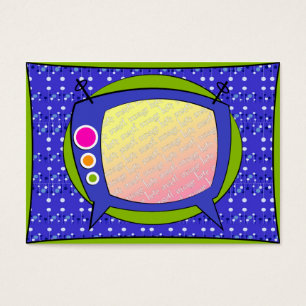 Plantilla de etiqueta de regalo - TV retro