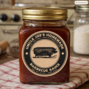 Plantilla de etiqueta de salsa de barbacoa Kraft v