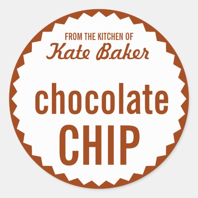 Plantilla de etiqueta de venta de pasteles de Cook (Anverso)