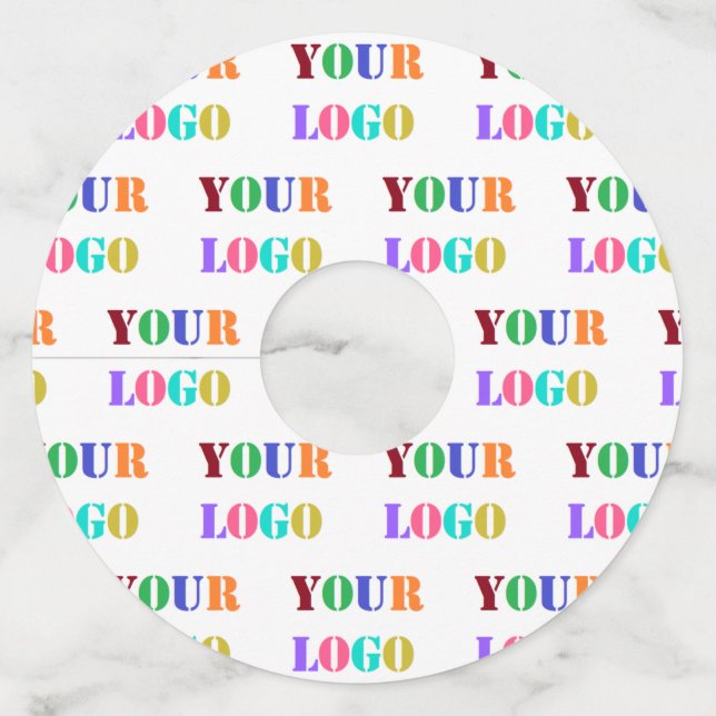 Plantilla de etiqueta de vidrio de vino con logoti (Anverso)