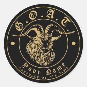 Plantilla de etiqueta GOAT más grande de todos los