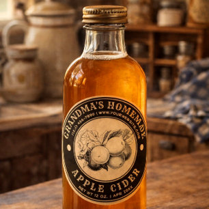 Plantilla de Etiqueta Kraft Vintage para Sidra de