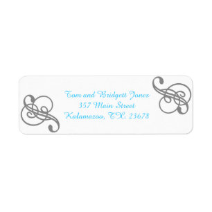 Plantilla De Etiquetas De Correo De Swirl Elegante