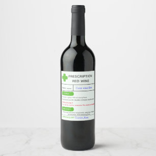 Plantilla de etiquetas de vinos de recetas gracios