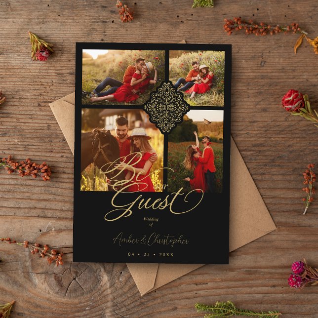 Plantilla de Fake Golden Luxury Filigree 4 Picture (Subido por el creador)