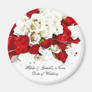 Plantilla de Favor de Imán de Boda
