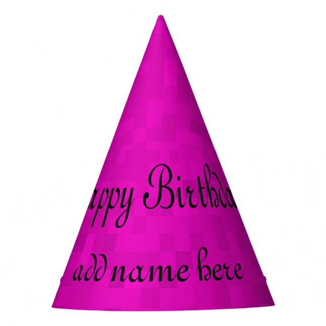 Plantilla de Feliz Cumpleaños Rosa DIY Gorra de Cu (Anverso)