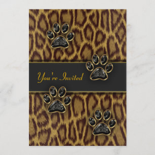 Plantilla de fiesta con estampado de leopardo
