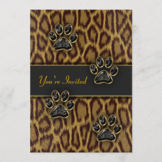 Plantilla de fiesta con estampado de leopardo