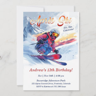 Plantilla de fiesta de cumpleaños Après Ski editab