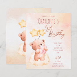 Plantilla de fiesta de cumpleaños de Sweet teddy b