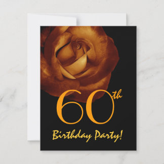 Plantilla de fiesta de cumpleaños número 60 Gold R