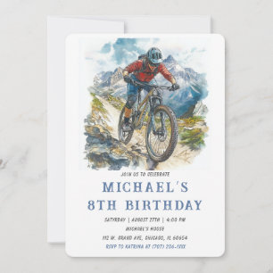 Plantilla de Fiesta de Cumpleaños número 8 de Bici