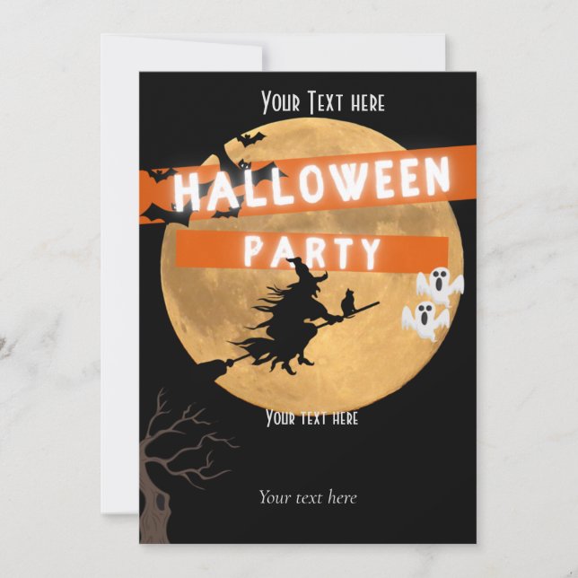 Plantilla de fiesta de Halloween   (Anverso)