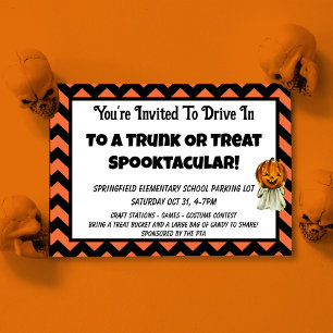 Plantilla de fiesta de Halloween para niños Trunk