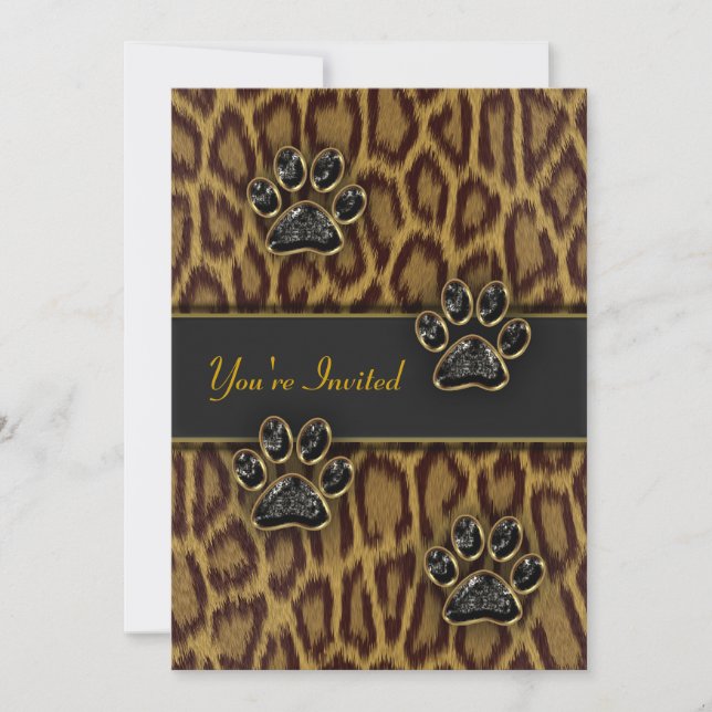 Plantilla de Fiesta de impresión Leopard (Anverso)