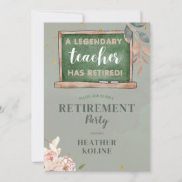 Plantilla de Fiesta de Jubilación de Maestros Rúst