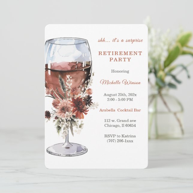 Plantilla de Fiesta de Jubilación Personalizada (Anverso de pie)