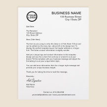 Plantilla de firma de carta comercial con logotipo