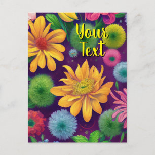 Plantilla de Flores mixtas de texto de su Personal
