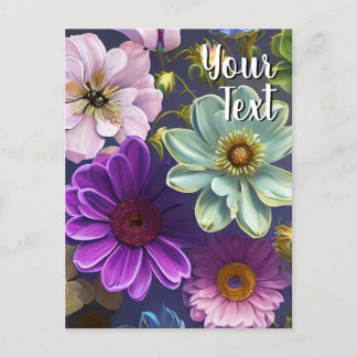 Plantilla de Flores mixtas de texto Personalizado
