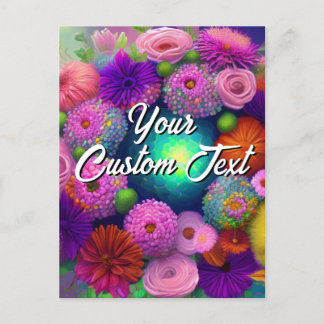 Plantilla de Flores mixtas de texto Personalizado 