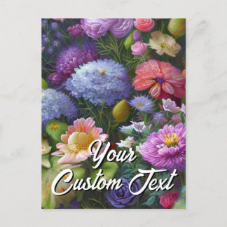 Plantilla de Flores mixtas de texto Personalizado 